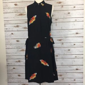 New The Savile Row  Dress Sz 8 Butterfly Black #B